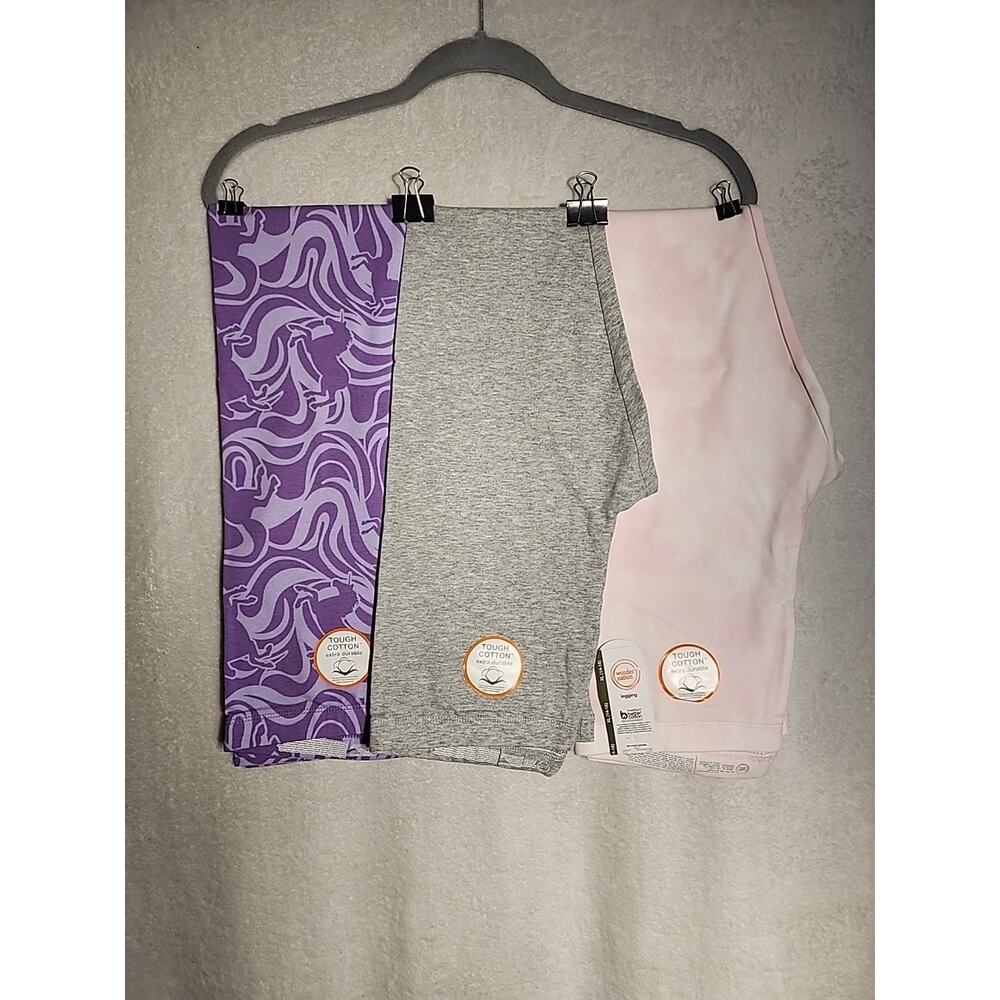 Wonder Nation Tough Cotton Girls 3 Pack Leggings Size XL 14-16 New With Tags